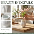thumbnail image 2 of Unique Bargains Geometric Plastic Unbreakable Stylish Flower Vase White 4.1" x 4.1" x 4.9", 2 of 6
