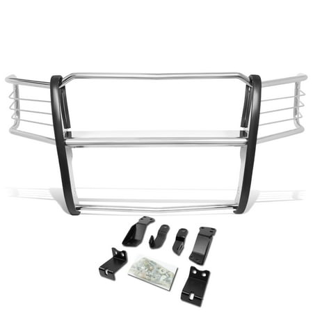Headlight Brush Guard - For 2014 to 2018 Chevy Silverado Polished Front Bumper Tubular Headlight / Grille Brush Guard / Protector