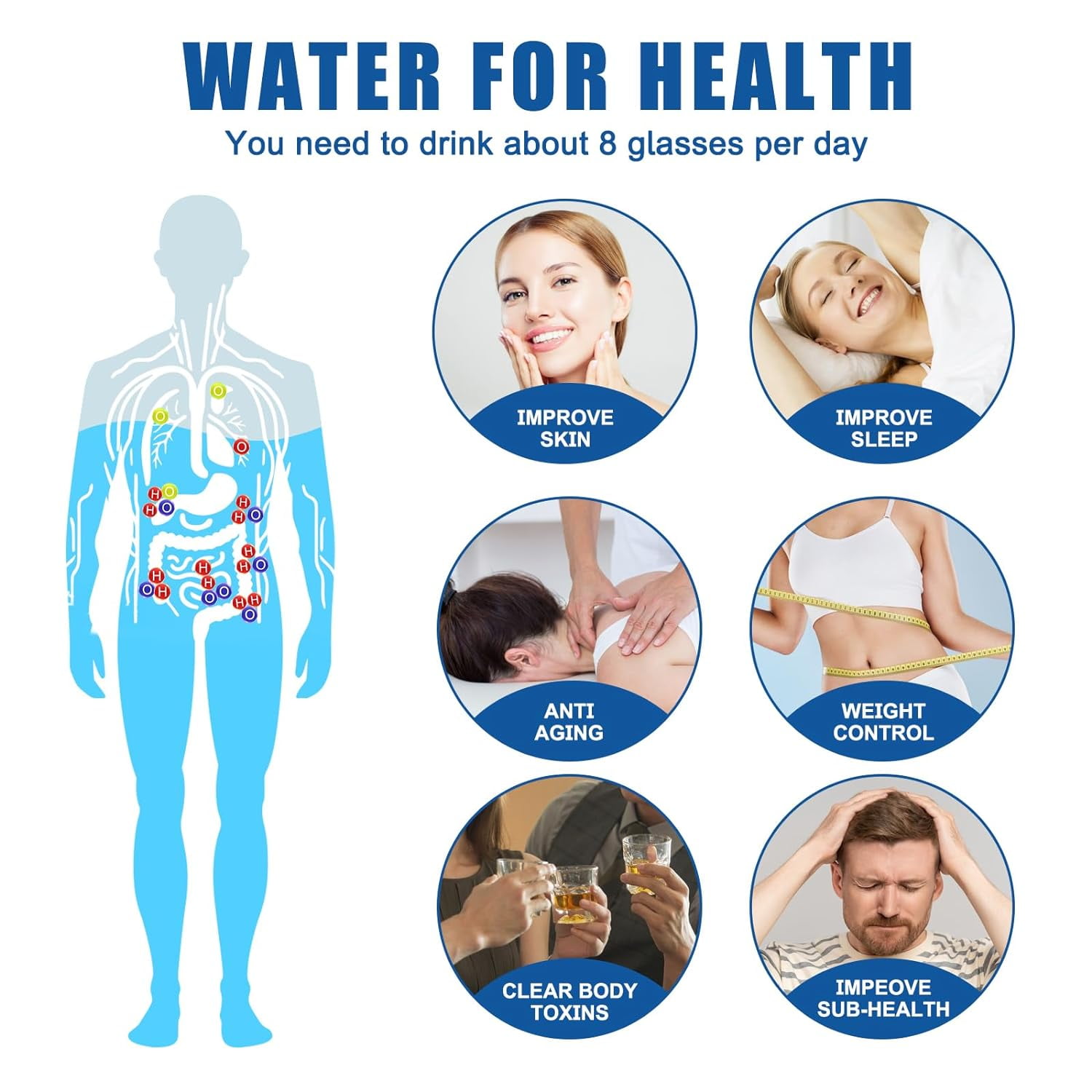 Upgraded Hydrogen Water Bottle with PEM SPE Technology, Portable Rechargeable Hydrogen Water Ionizer Machine, Hydrogen Water Generator for Home Travel, Gift for Men Women (Silver)