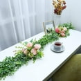 thumbnail image 5 of Morttic 4 Pack 6 Feet Faux Eucalyptus Garland Plants, Artificial Vines Fake Hanging Boxwood Greenery Garland UV Protected for Wedding Backdrop Wall Indoor Outdoor Decor, 5 of 7