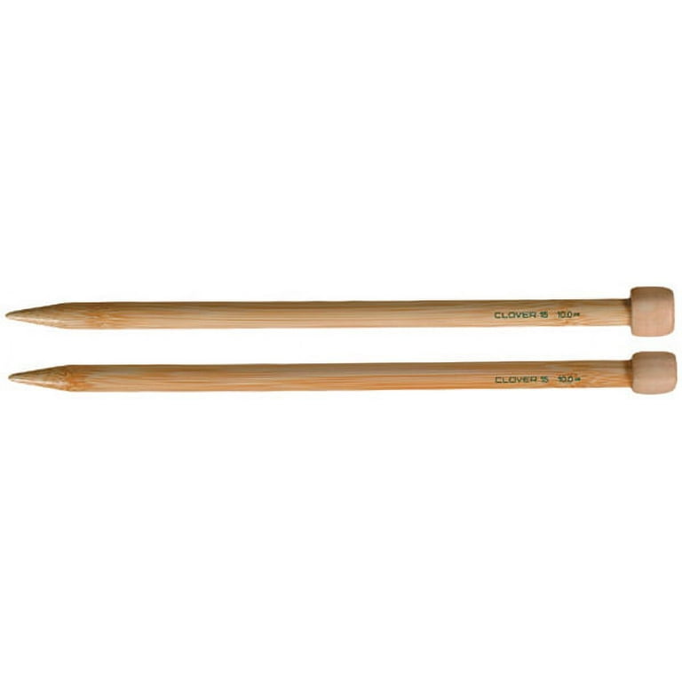 Clover Bamboo Knitting Needle Sgl Point 9 15