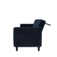 DHP Pin Tufted Transitional Futon, Blue Velvet