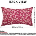 thumbnail image 4 of Hot Pink Pillow Covers 12x20 Set of 2 Vintage Floral Rustic Old Style Cute Flower Print Rectangle Decorative Outdoor Pillowcases Seasonal Farmhouse Throw Cushion Case Couch Sofa Bed Decor, 4 of 6