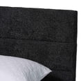 thumbnail image 5 of Baxton Studio Mariette Dark Gray Teddy Fabric and Walnut Brown Wood Queen Bed, 5 of 6