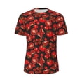 thumbnail image 5 of Wukai Tomato Print Men's Short-Sleeved Mesh T-Shirt,Quick-Dry Short Sleeve Workout T-Shirt-, 5 of 8