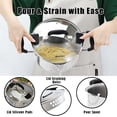 thumbnail image 5 of Rorence 3.7 Quart Stainless Steel Induction Casserole with Glass Lid and Straining Holes, Tri-Ply Base Stock Pot for Pasta, Vegetable and Soup Cooking, 5 of 8
