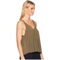 thumbnail image 2 of WE THE FREE $38 Womens New Gray Heather Pleated V Neck Sleeveless Top M B+B, 2 of 4