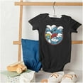 thumbnail image 4 of Retro The Smurfs Cartoon Characters Romper Boys or Girls Infant Baby Brisco Brands NB, 4 of 6