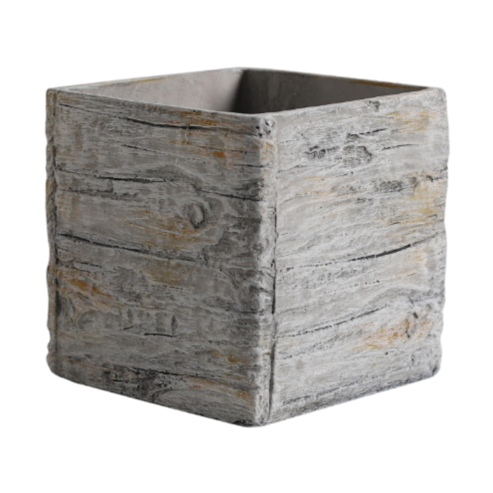 Almencla Square Planter Centerpiece Cement Flower Pot for Garden
