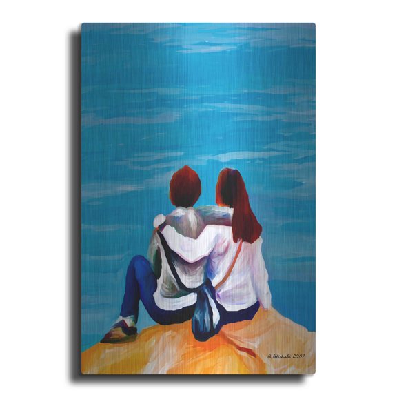 Luxe Metal Art 'A moment to remember' by Ata Alishahi, Metal Wall Art, 12"x16"