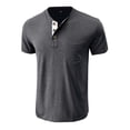 thumbnail image 6 of Lzobxe Mens T-Shirts Short Sleeve Casual Button Placket Chest Pocket,Size S-3XL, 6 of 6