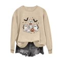 thumbnail image 5 of Aboser Lovely Halloween Sweatshirts for Women Graphic Shirt Classic Crewneck Tunics Warm Cozy Long Sleeve Pullover Sweatshirt Y2k Clothes, 5 of 7