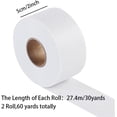 thumbnail image 2 of QZS Durable White Batting Seam Tape,2 Rolls White Fusible Batting Tape for Home,2in Portable Sewing Supplies for Skirts,Jackets,Shirts,Hats,30 Yard, 2 of 3
