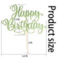 thumbnail image 2 of Decoración para tartas EIOAUY con purpurina de cumpleaños, 23 cm, color verde oliva, 2 of 6