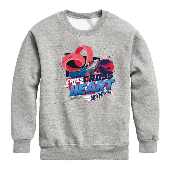 Hot Wheels - Criss Cross Heart - Toddler And Youth Crewneck Fleece Sweatshirt