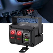 Nilight 6 Gang Rocker Switch Box 12V SPST ON Off Switch QC 3.0 USB ...