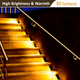thumbnail image 3 of Solar Stair Lights Outdoor Waterproof IP67, 6 Pack Warm White Step Lights Outdoor Auto On Off,Solar Lights for Steps,Stair,Patio,Yard,Porch,Front Door,Sidewalk,Deck Decor, 3 of 7