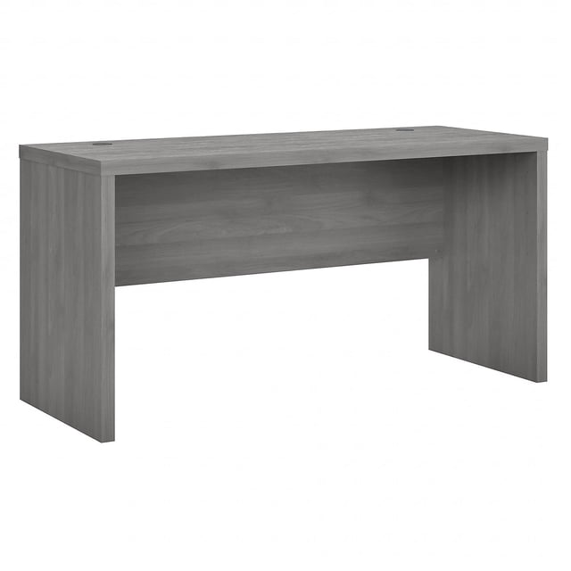 Bush Business Furniture Credenza Table with Wire Management | Echo Collection Computer Desk for Home Office with Quick-to-Assemble Hardware, 60W, Modern Gray