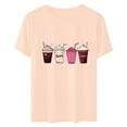 thumbnail image 6 of VgaVtl Womens Tee Shirts Plus Size Short Sleeve Graphic Tops for Women Trendy Romantic Going Out Lightweight Casual Tops,Beige L, 6 of 6