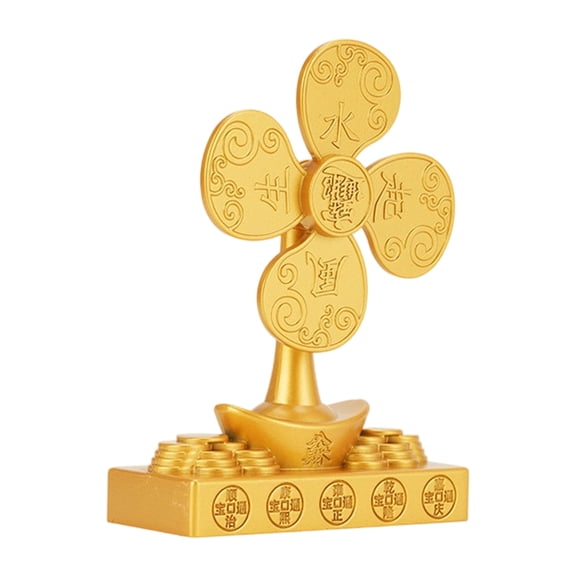 Metal Windmill Figurine Dynamic Rotating Design Ornament Home Desktop Decoration Good Fortunes Fengshuis