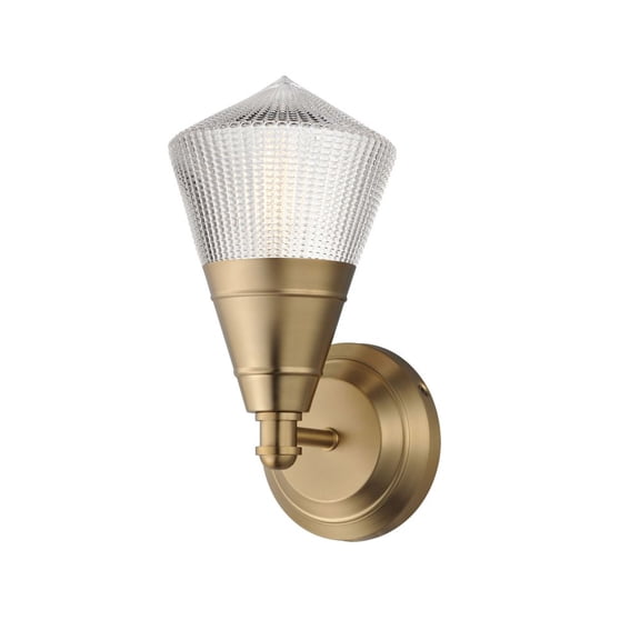 10391PRNAB Maxim Lighting Hargreaves - 1 Light Wall Sconce-12 Inches Tall and 6 Inches Wide-Natural Aged Brass Finish