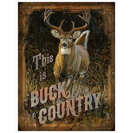 Buck Country Novelty Sign | Indoor/Outdoor | Funny Home Décor for Garages, Living Rooms, Bedroom, Offices | SignMission personalized gift Wall Plaque