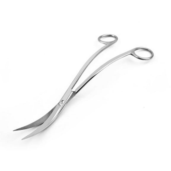 lanema 9.8"Stainless Steel Scissors Aquarium for Aquatic Plant Tongs Curved Aquarium Water Grass Scissors Tools for Fish for