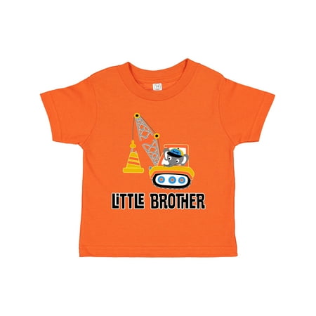 

Inktastic Little Brother Construction Truck Boys Gift Toddler Boy Girl T-Shirt