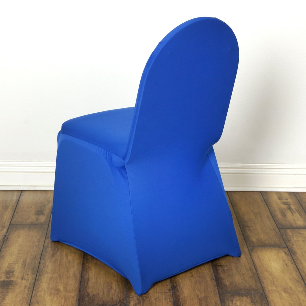BalsaCircle 10 pcs Royal Blue Spandex Stretchable Banquet Chair Covers