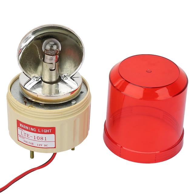 Luz de advertencia de alarma, luz de advertencia giratoria de flash DC 12V Luz de advertencia giratoria impulsada por el rendimiento