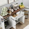 thumbnail image 6 of Timagebreze 55.1" Buffet Sideboard with Drawer, Wood Cabinet with Adjustable Shelves & Spice Rack, Kitchen Storage Cabinet for Living Room, 6 of 7