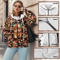 thumbnail image 3 of Yuyamidu Oversized Sweatshirt Highland Cow Sweatshirt Zip Up Hoodie Women Cute Sweatshirts Long Sleeve Oversized Casual Drawstring Drop Shoulder Sweatshirts Jacket with Pocket XL, 3 of 8