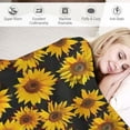 thumbnail image 3 of Pratyus Sunflowers Print Flannel Throw Blanket, Soft Plush Blanket for All Seasons, Hand/Machine Washable 40x50in, 3 of 6