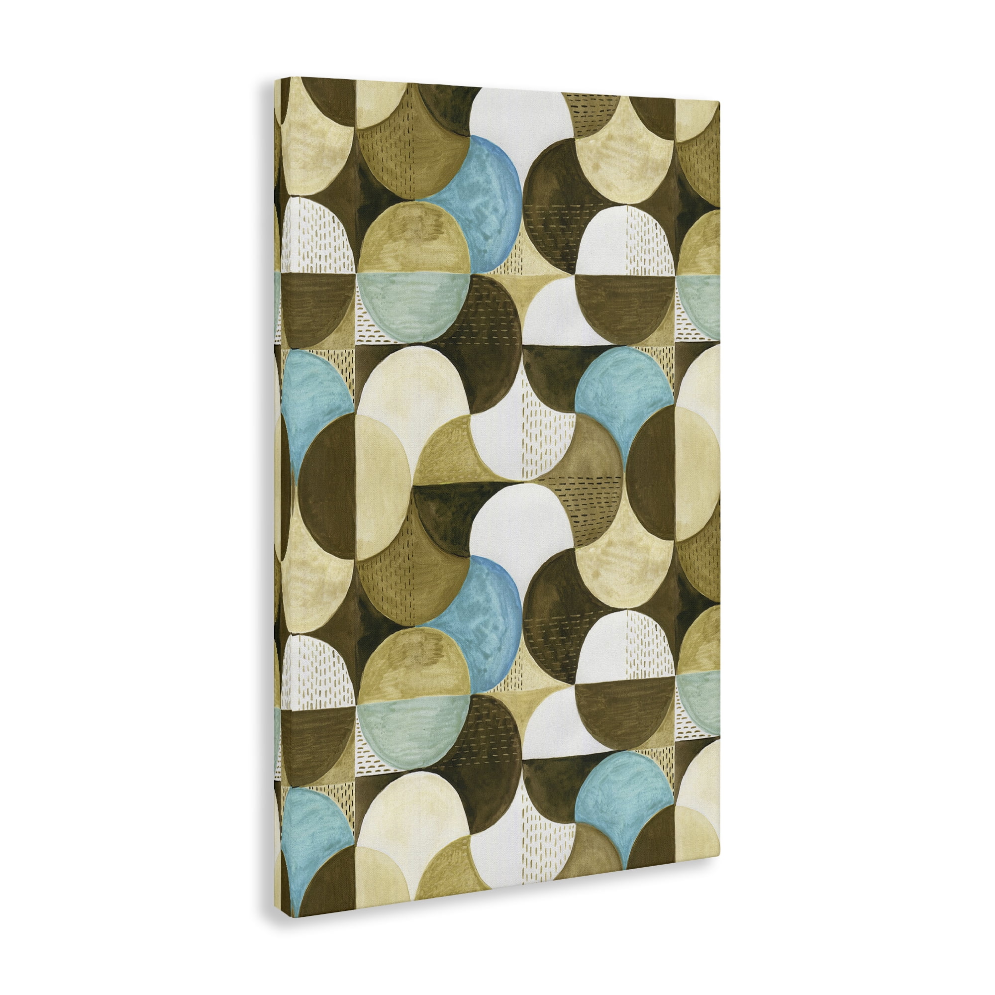 Stupell Industries Boho Circular Pattern Abstract Painting Gallery Wrapped Canvas Art Print Wall Art, 16 x 24