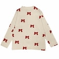 thumbnail image 4 of Plus Size Women's Christmas Santa & Tree Embroidered Cardigan Long Sleeve Round Neck Button Down Knit Sweater For Holiday Season, 4 of 6