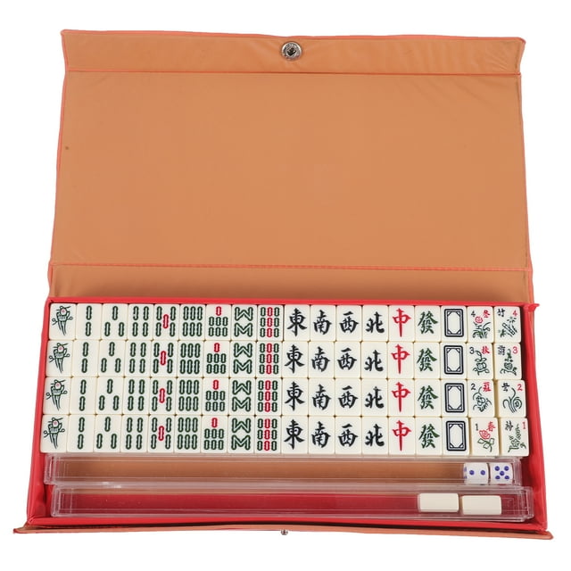 Shisuyan 1 Ensemble Mini Ensemble de Mah-Jong Ensemble de Minuscules Mah-Jong de Voyage Kit de Tuiles de Mah-Jong Portables Ensemble de Mah-Jong Amusant