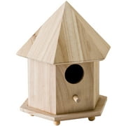 Wood Gazebo Birdhouse-6.75"X9"X5.75"