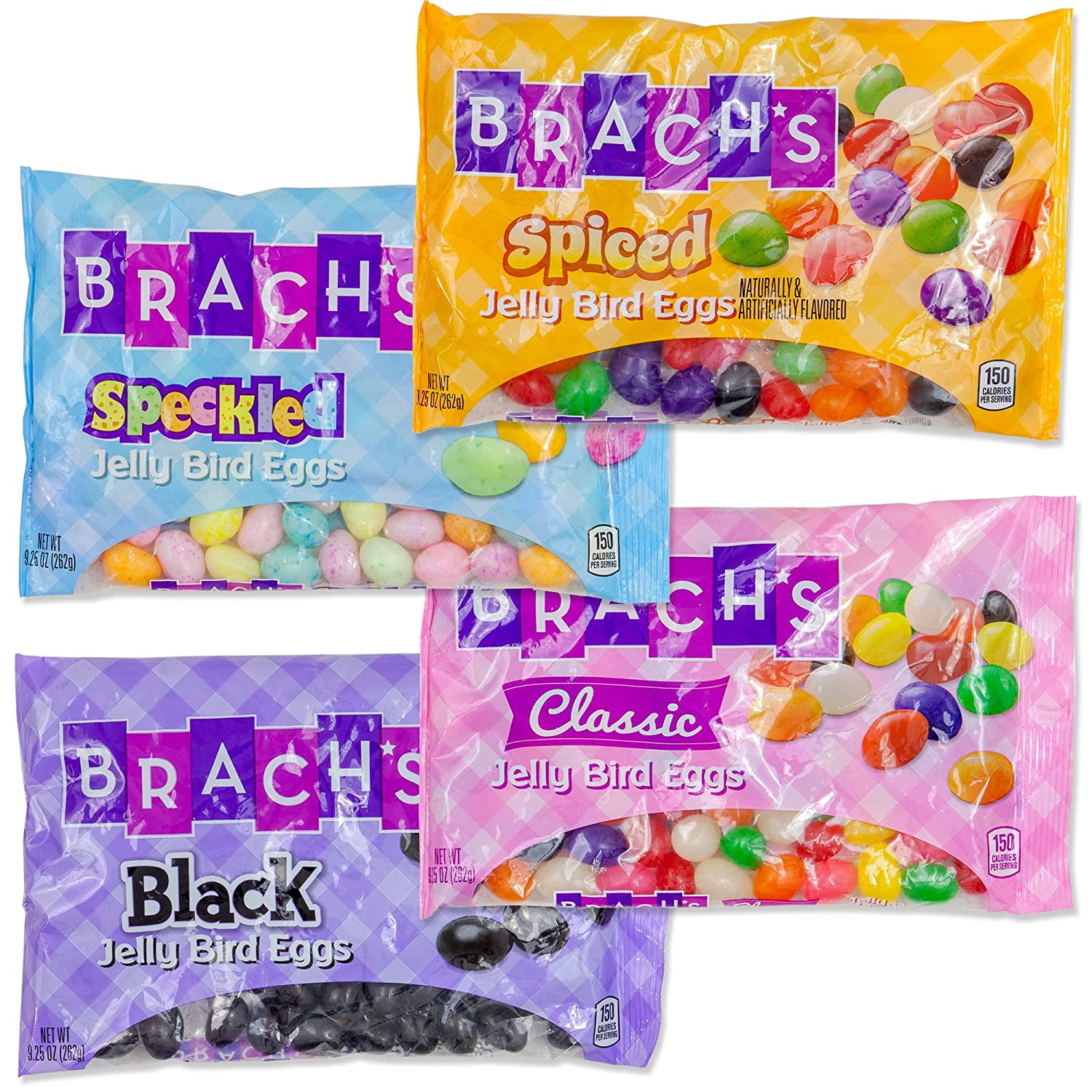 Brachs Easter Jelly Beans Eggs Candy 4 Flavors Speckled, Classic