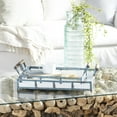 thumbnail image 3 of DecMode 22", 19"W Metal Farmhouse Tray, Blue, 2 - Pieces, 3 of 8