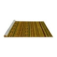 thumbnail image 2 of Ahgly Company Machine Washable Indoor Round Oriental Yellow Modern Area Rugs, 7' Round, 2 of 4