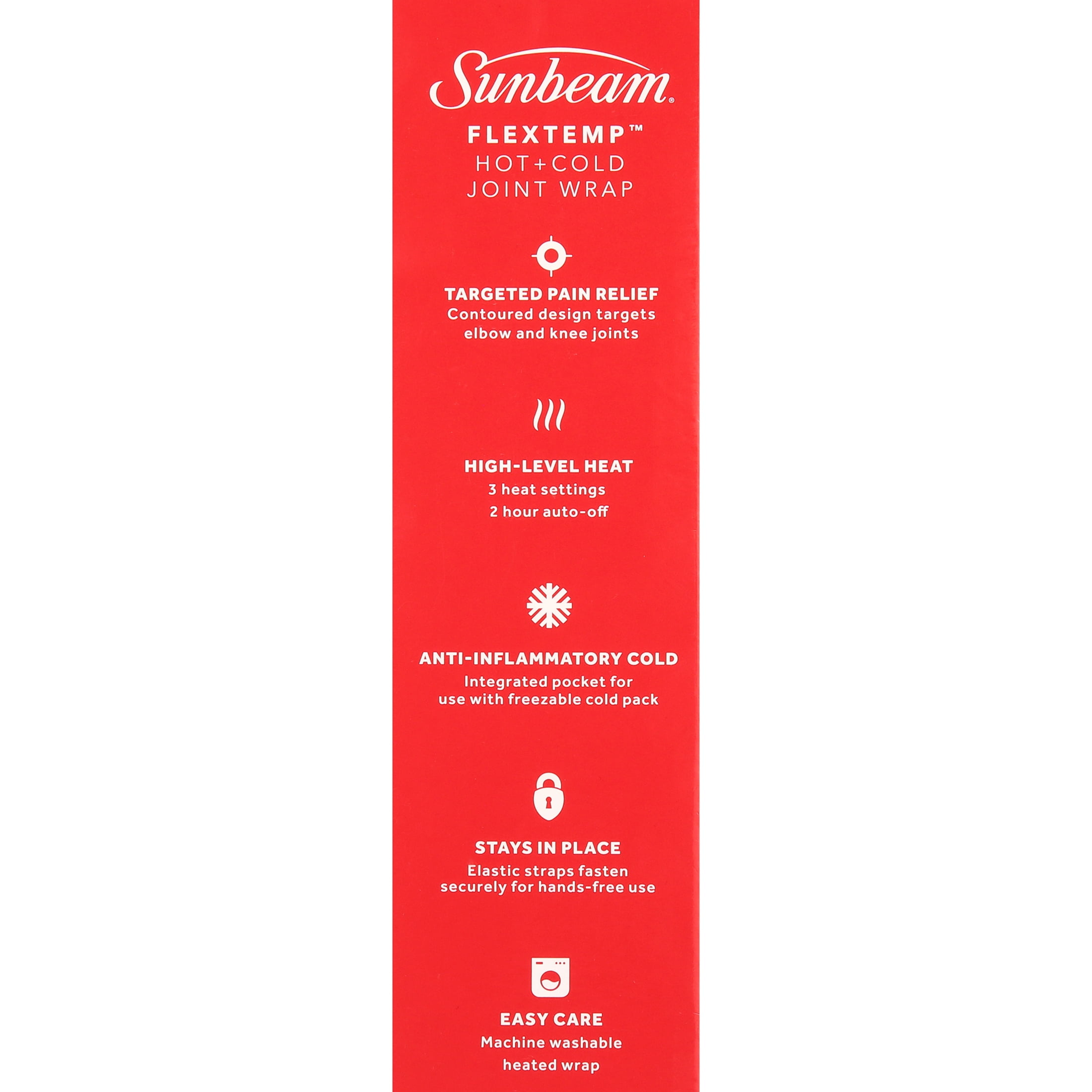 (4 pack) Sunbeam FlexTemp Hot and Cold Joint Wrap for Elbow and Knee Pain Relief