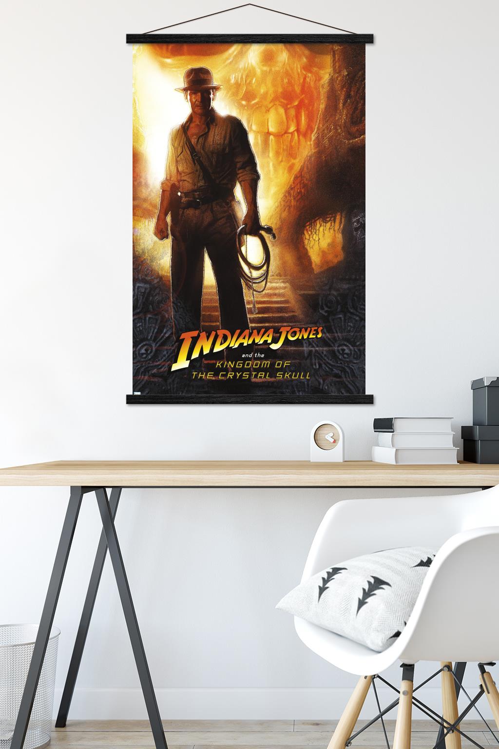 Indiana Jones And The Kingdom Of The Crystal Skull - One Sheet Wall Poster with Magnetic Frame, 22.375" x 34"
