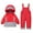38 Red, variant on guisaled Snowsuit for Baby Girl Winter Down Coats and Snow Pants 2 Piece Snow Suits Cute Infant Windproof Waterproof Ski Suits
