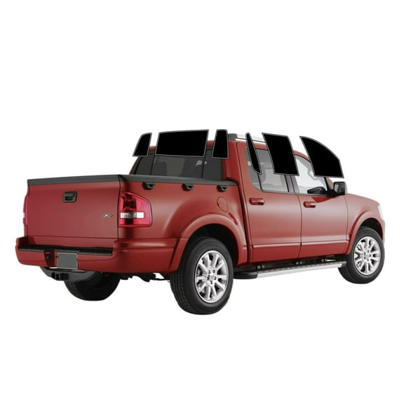 Haiy Co - PreCut 2Ply 05% Window Tint Film Kit For 2007-2010 Ford Explorer Sport Trac -Side+Rear Window
