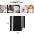 thumbnail image 4 of Black Striped Cloth Napkins, Farmhouse Black White Stripes Washable and Reusable Dinner Napkins Set of 4, Table Napkin for Kitchen Party Birthday Wedding Hotel Housewarming 20"x20", 4 of 8