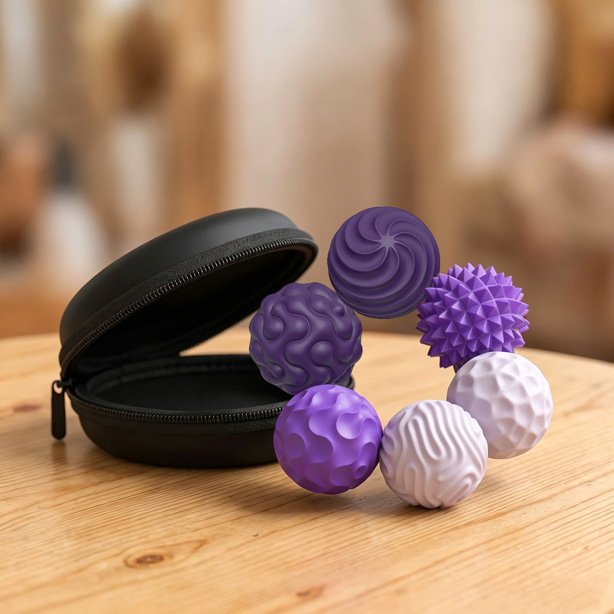 DIDUBUY 6-Pack Magnetic Fidget Balls, Purple photo 2