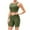 Green, variant on Women Workout Sets 2 Piece Yoga Outfits Seamless Ribbed Sports Bra Crop Tank Top High Waist Biker Shorts Exercise Set,White XL