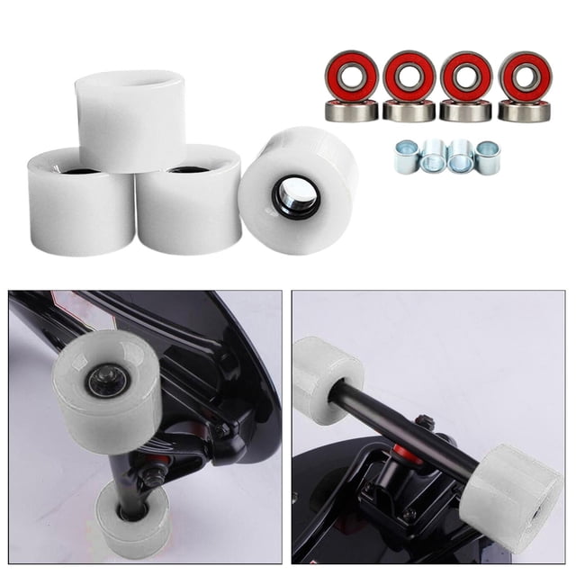 Paquete de 4 ruedas de patines de ruedas duraderas, con rodamientos instalados Ruedas de patines de ruedas para exteriores para patinetas de doble hil
