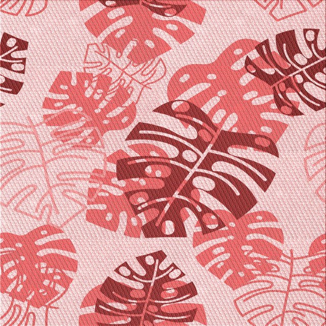 Ahgly Tapis d'Intérieur Lavable en Machine Carré Transitionnel Rose Profond, 6 Pieds Carré