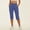Blue, variant on Dianli Activewear Capris Quick Dry Stretch Capri Yoga Pants High Waist Tight Elastic Comfortable Fitness Cropped Leggings with Side Pocket for Women Running Gym Outdoor Training Athleisure